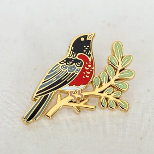 Robin Enamel Pin - Lapel Pin - Badge