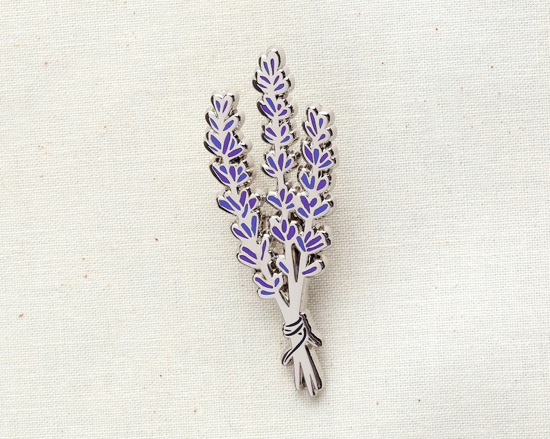 Lavender Enamel Pin Lapel Pin Badge image 2