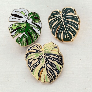 Monstera Enamel Pin - Set of 3