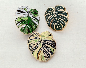 Monstera Enamel Pin - Set of 3