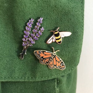 Monarch Butterfly Enamel Pin CHARITY Lapel Pin Badge image 3