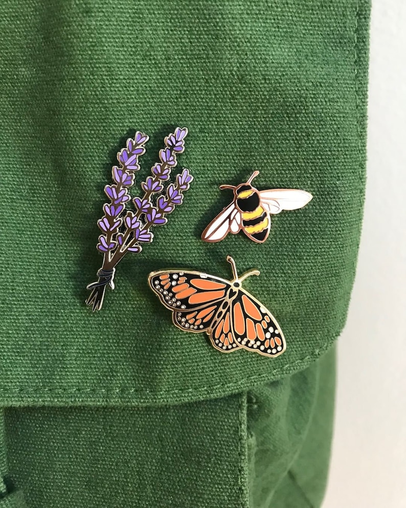 Monarch Butterfly Enamel Pin CHARITY Lapel Pin Badge image 3