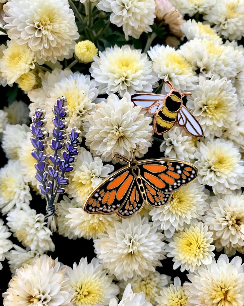 Monarch Butterfly Enamel Pin CHARITY Lapel Pin Badge image 7