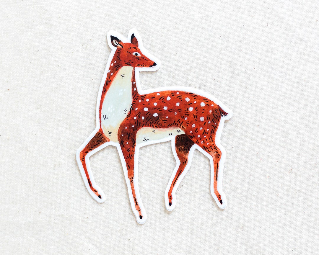 Deer Animal Sticker - Waterproof Vinyl Sticker - Etsy