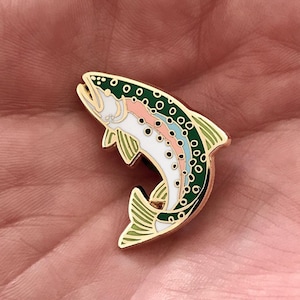 Rainbow Trout Enamel Pin Lapel Pin Badge image 8