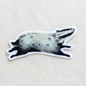 Badger Animal Sticker Waterproof Vinyl Sticker 画像 1