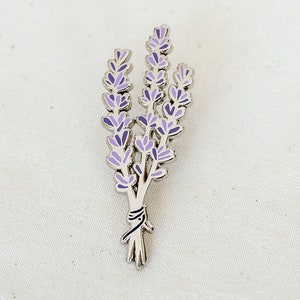 SECONDS* SALE Lavender Enamel Pin - Lapel Pin - Badge