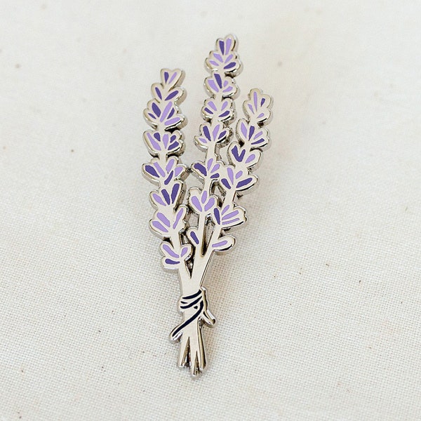 SECONDS* SALE Lavender Enamel Pin - Lapel Pin - Badge