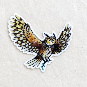 Sticker animal hibou - Sticker vinyle imperméable