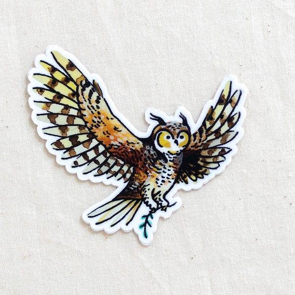 Owl Animal Sticker - Waterproof Vinyl Sticker