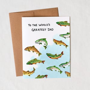 To the World's Greatest Dad / Fisherman Father's Day Greeting Card image 1