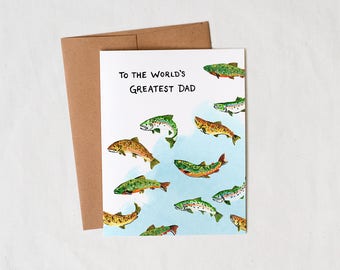 To the World's Greatest Dad / Fisherman - Father's Day - Greeting Card