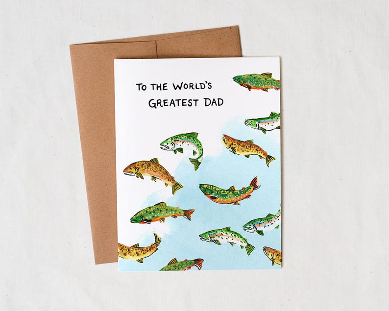 To the World's Greatest Dad / Fisherman Father's Day Greeting Card image 1