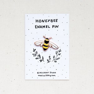 Honey Bee Enamel Pin CHARITY Lapel Pin Badge image 2