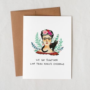 Frida Kahlo inspiriert - Grußkarte
