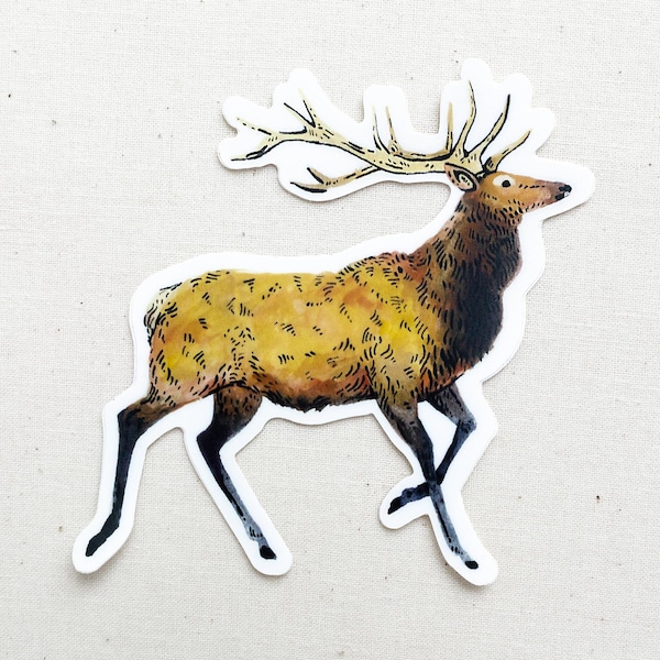 Elk Animal Sticker - Waterproof Vinyl Sticker