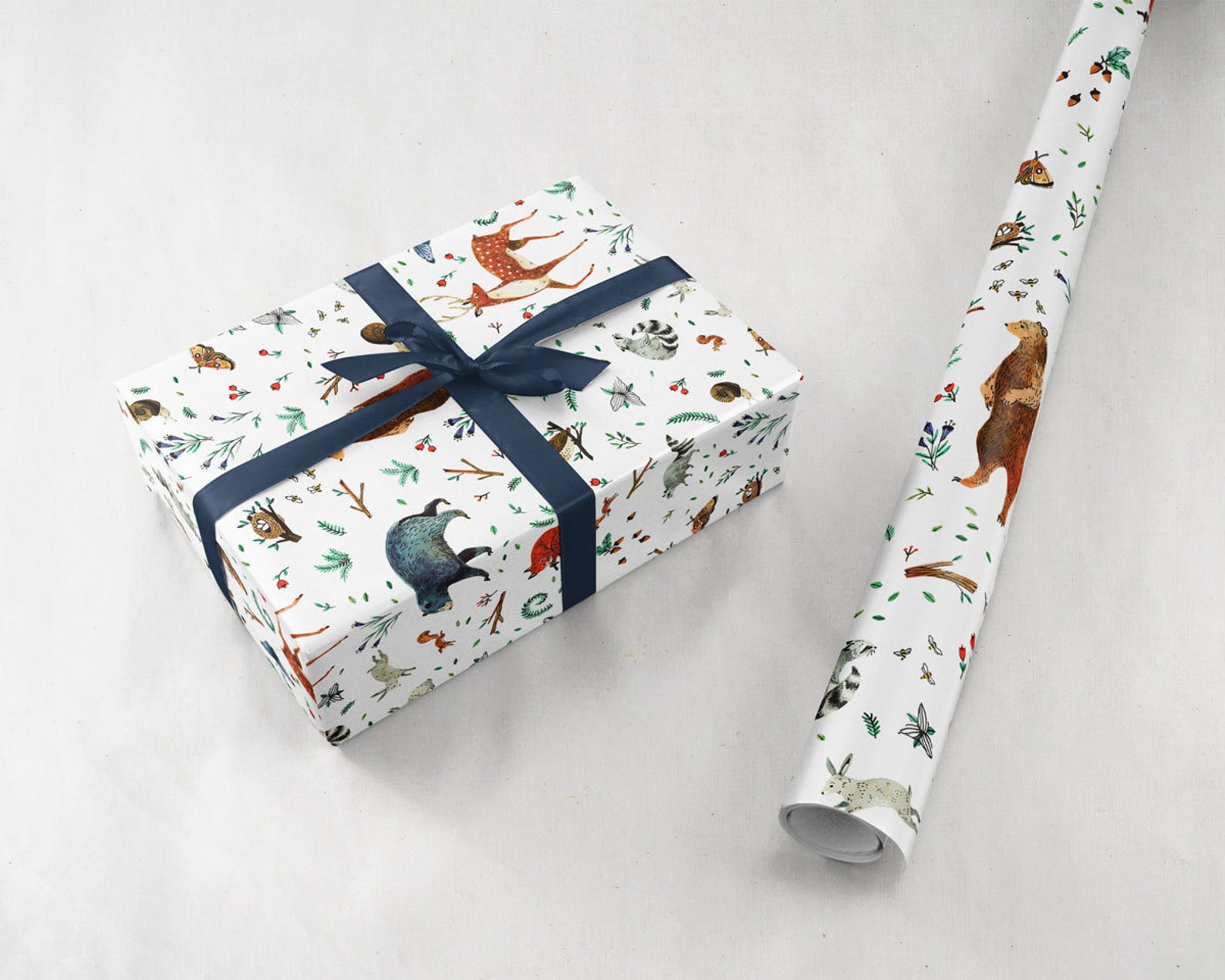 Woodland Animals Gift Wrap Wrapping Paper Sheets Etsy
