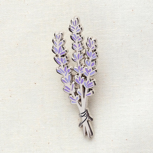 Lavender Enamel Pin - Lapel Pin - Badge