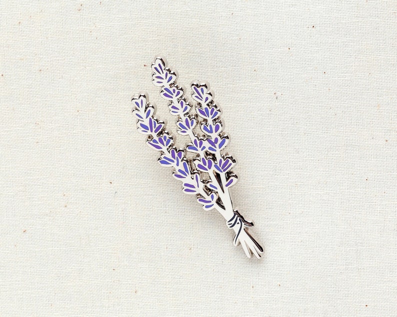 Lavender Enamel Pin Lapel Pin Badge image 1