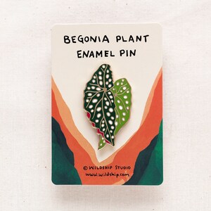 Begonia Plant Enamel Pin - Etsy