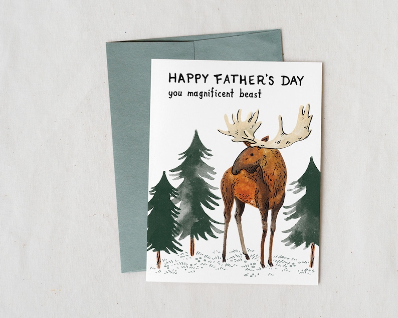 Happy Father's Day, Magnificent Beast Greeting Card zdjęcie 1