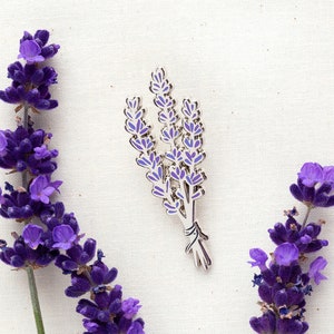 Lavender Enamel Pin Lapel Pin Badge image 4