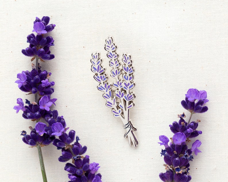 Lavender Enamel Pin Lapel Pin Badge image 4