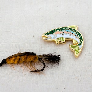 Rainbow Trout Enamel Pin Lapel Pin Badge image 7