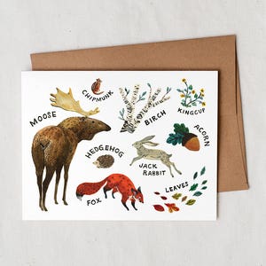 Woodland Animals - Greeting Card