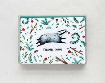 Thank You Badgers - Boxed Set of 6 Cards