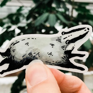 Badger Animal Sticker Waterproof Vinyl Sticker 画像 3