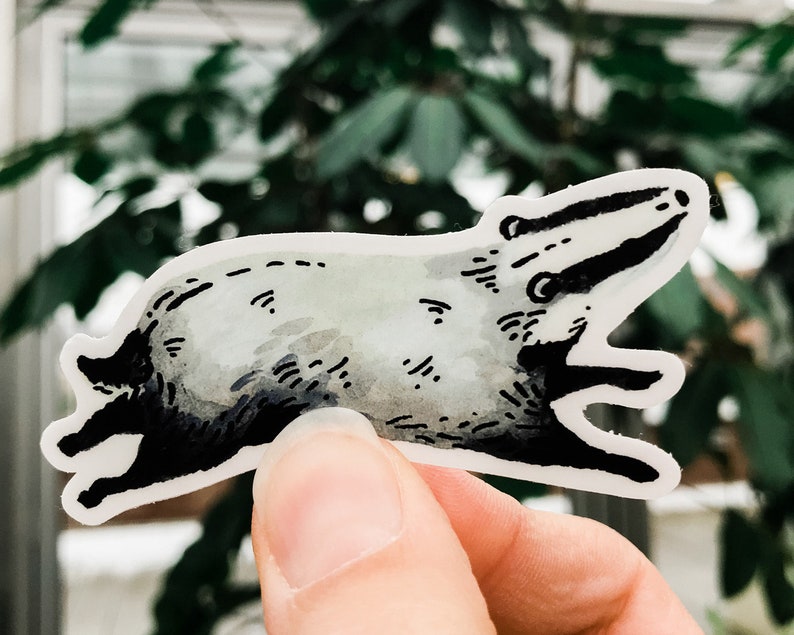 Badger Animal Sticker Waterproof Vinyl Sticker 画像 3