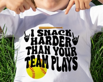 Toddler PNG - I Snack Harder than Your Team Plays - PNG for Sublimation