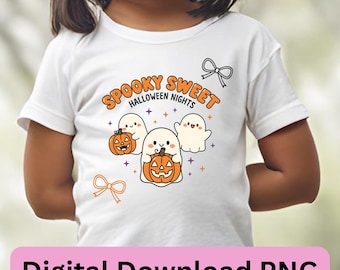 Spooky Sweet Halloween Nights - Digital Download - PNG for Sublimation or DTF, Transparent Background File