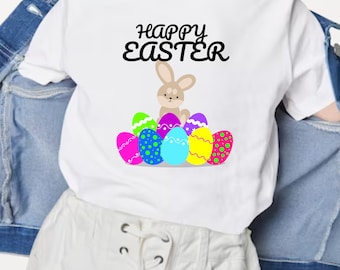 Happy Easter PNG - Bunny/Eggs