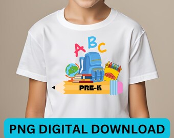 Pre-K School PNG – Back to School Clipart (Digital Download)