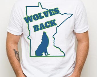 Wolves Back PNG - State of MN PNG- Sublimation - Digital Download