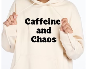 Caffeine and Chaos PNG – Transparent Background (Digital Download)