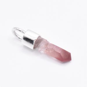 Handmade Lithium Quartz Crystal Silver Pendant