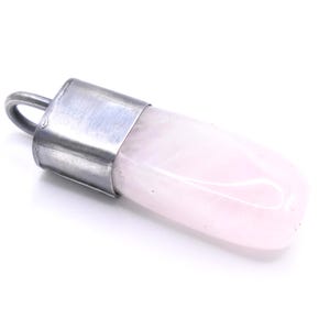 Handmade Rose Quartz Sterling Silver Pendant