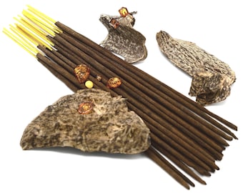 Organic Oud & Amber - Hand-Rolled Temple Grade Natural Incense Sticks