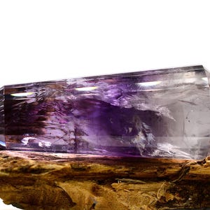 24-Sided Brazilian Amethyst & Smoky Rainbow Quartz Vogel Wand