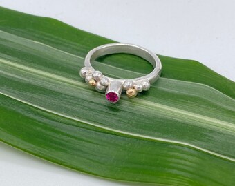 Anello in tormalina rosa, anello in argento sterling 925 Anello in tormalina rosa, anello in argento sterling 925