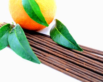 Organic Spanish Orange Incense Sticks ~ Double Strength Temple Grade