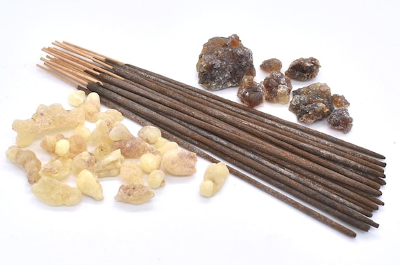 Organic Frankincense & Myrrh - Hand-Rolled Temple Grade Natural Incense Sticks