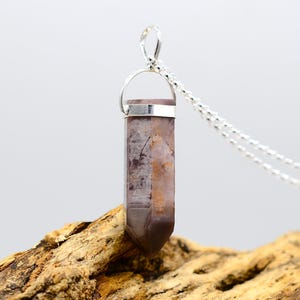 Lithium Phantom Quartz Silver Pendant