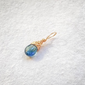 London Blue Topaz Gold Pendant
