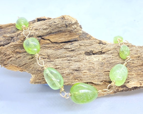 Gold Peridot Bracelet Etsy Canada