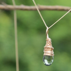 Handmade Moldavite Gold Pendant