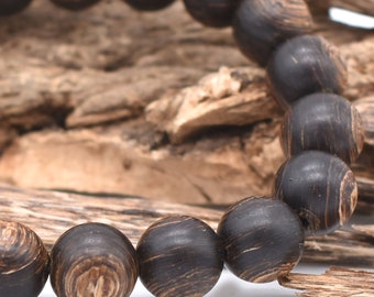 Bracelet artisanal en bois d'agar vietnamien de qualité supérieure